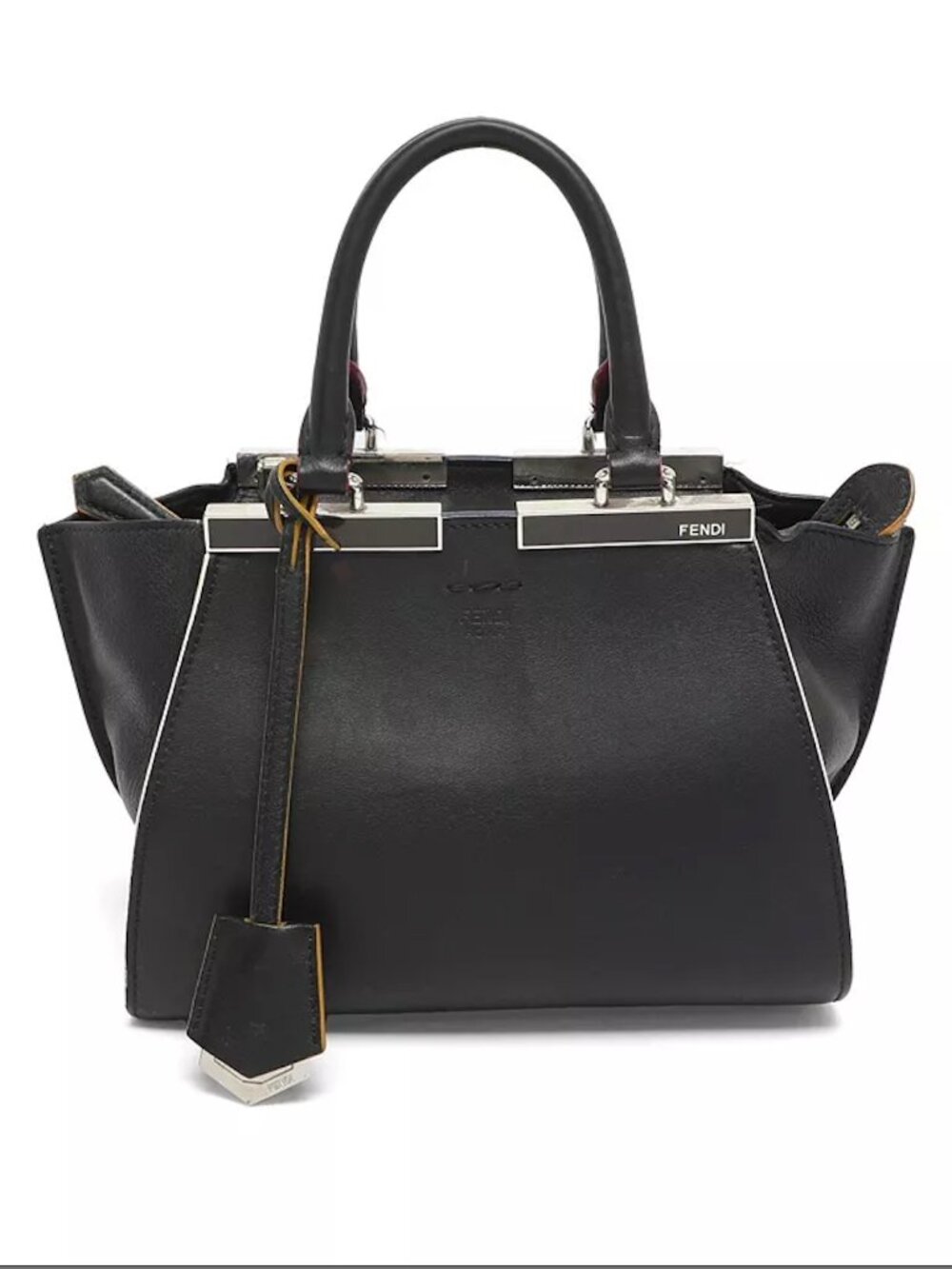 USED: Fendi Petite 2Jours Bag Leather - BLACK